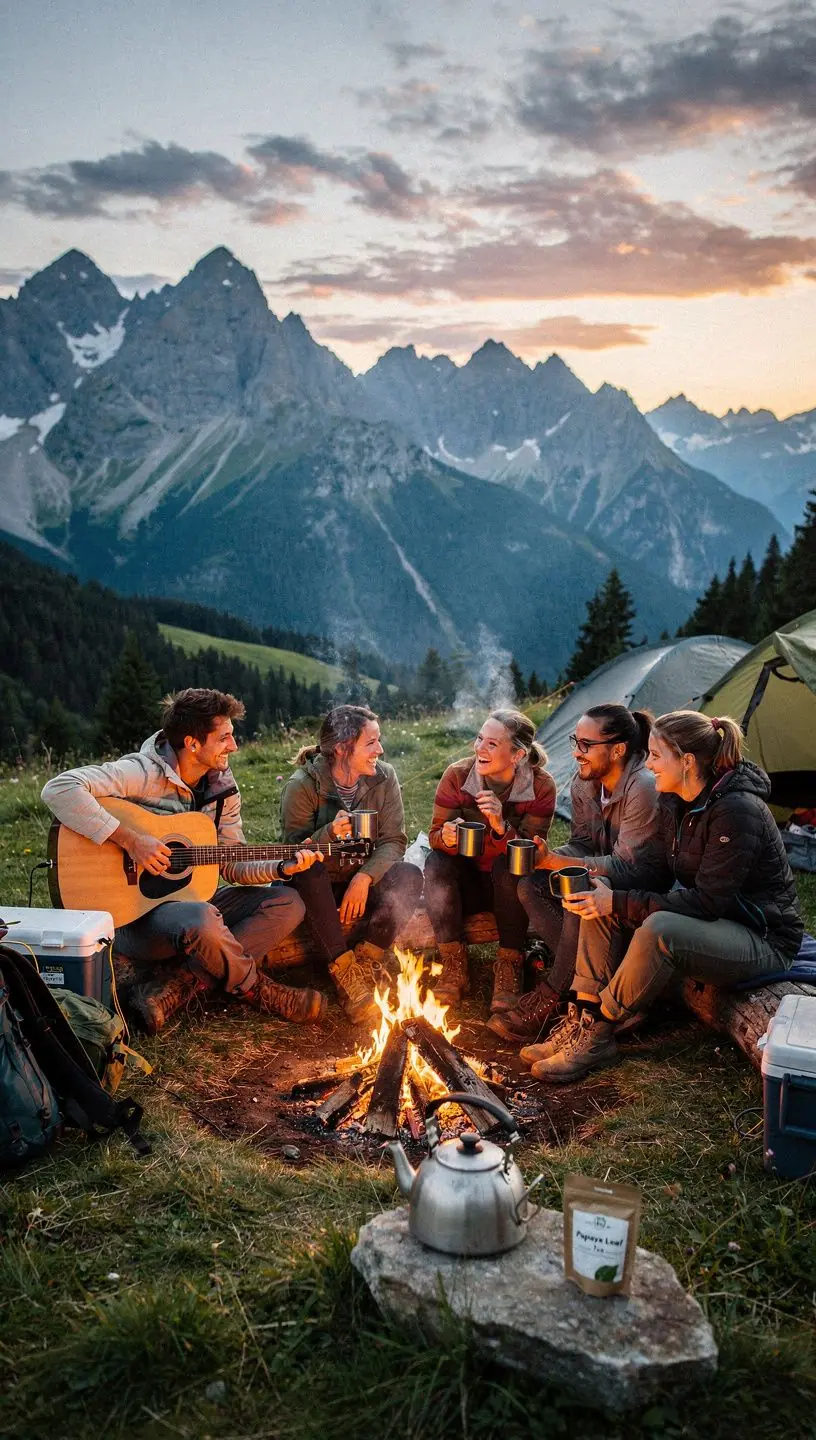 Detailný záber na sušené papajové listy pred prípravou čaju