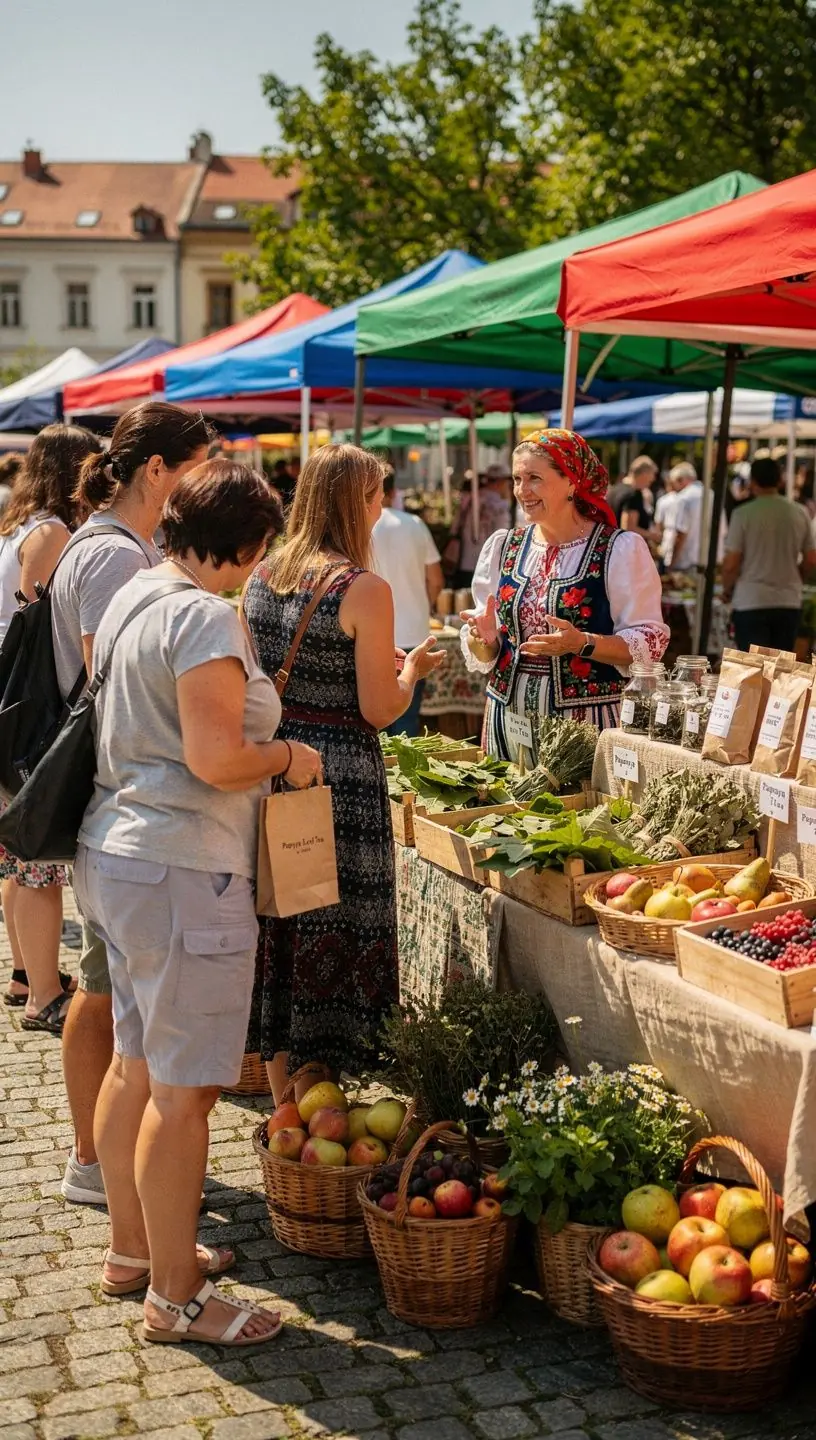 Pohár s čajom z papajových listov s čerstvými bylinkami na stole